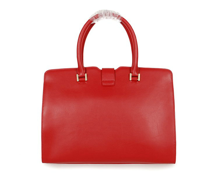 YSL medium cabas chyc calfskin leather bag 8337 red - Click Image to Close